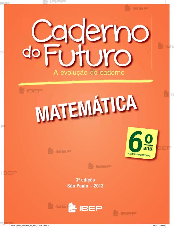 Caderno do Futuro — Matemática do 6º ao 9º ano — Professor